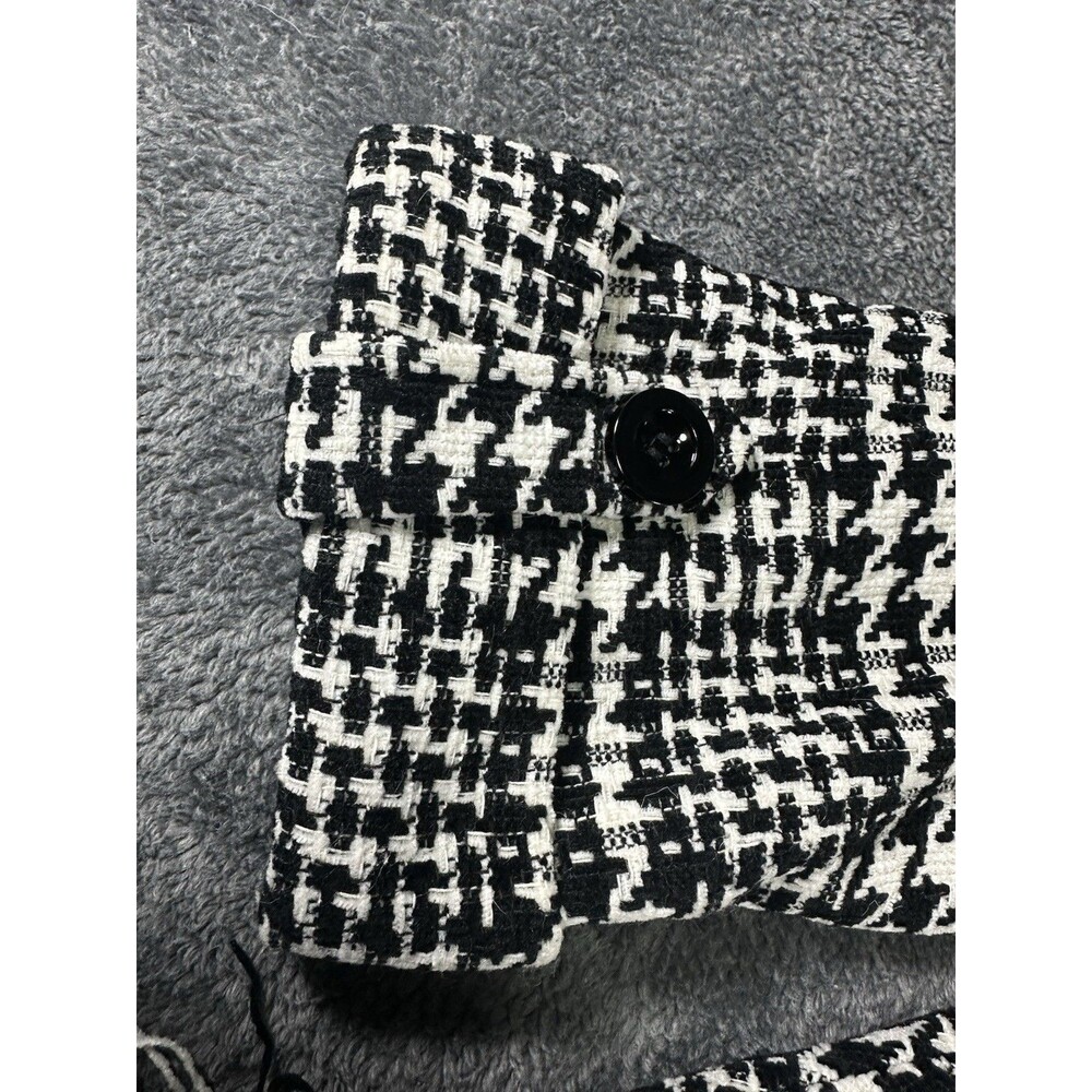 For Cynthia Houndstooth Fringe Jacket Size S - Picture 12 of 16